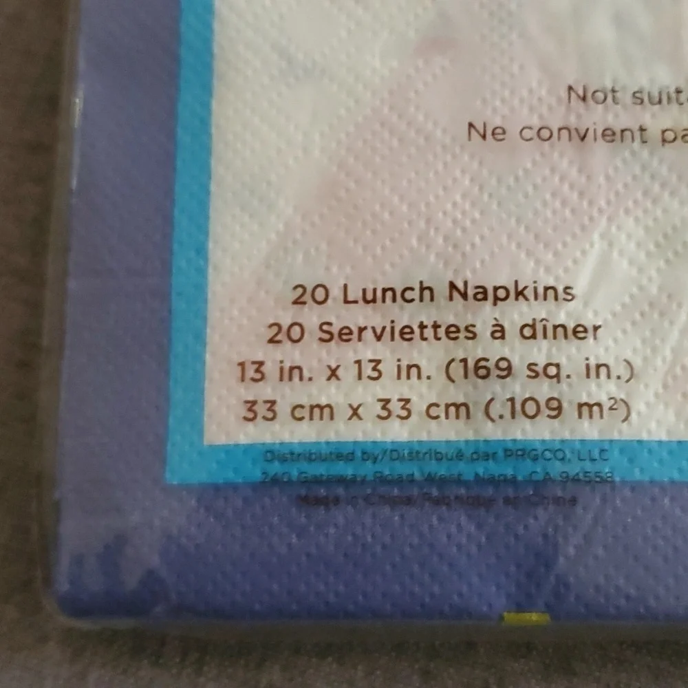 13”‎ Papyrus Napkins 20 count confetti square ONE pack of 20 napkins artsy